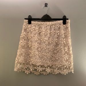 “Alter’d State” Lacey Cream Skirt